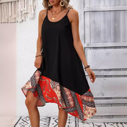 Chic Printed Sling Dress by Elizabeth Ainsley