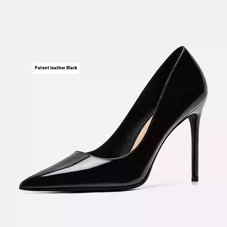 Elegant Elizabeth Ainsley Leather Stiletto Heels