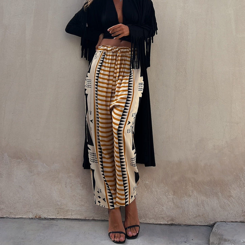 Boho Print Elizabeth Ainsley Harem Pants