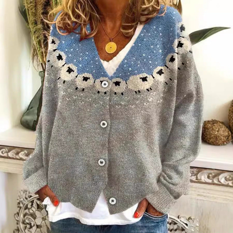 Vibrant Abstract Elizabeth Ainsley Casual Cardigan
