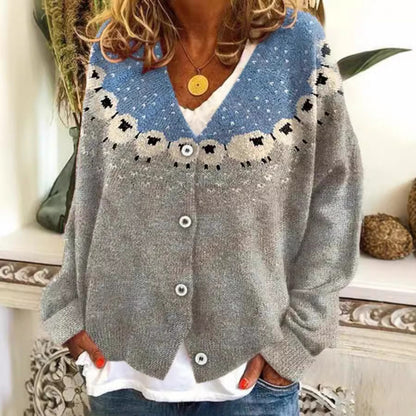 Vibrant Abstract Elizabeth Ainsley Casual Cardigan