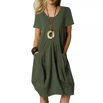 Effortless Cotton Linen Dress Elizabeth Ainsley