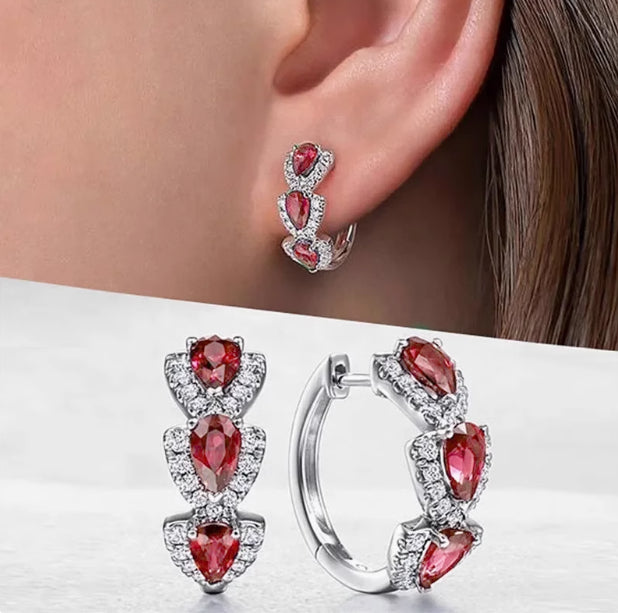 Klein Zirconia Elegant Hoop Earrings