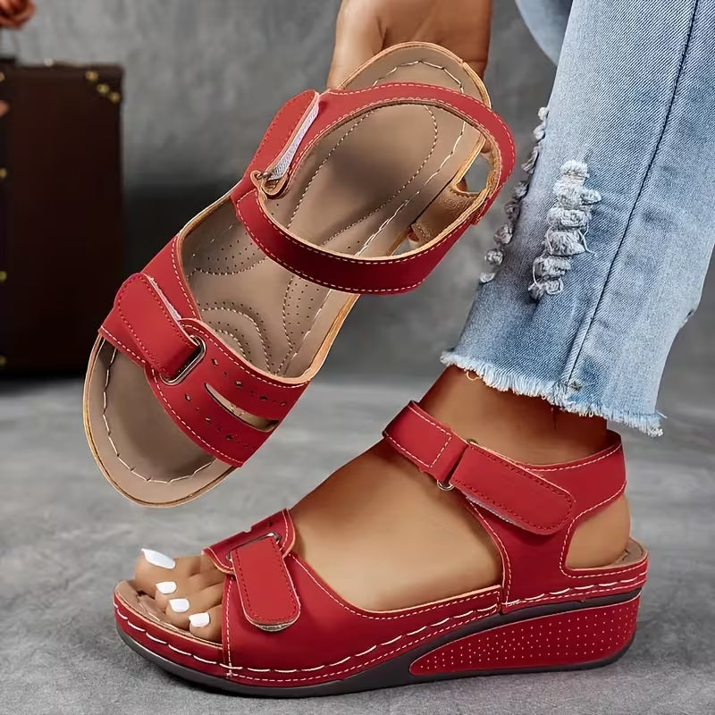 Comfort Wedge Elizabeth Ainsley Perfect-Fit Strap Sandals