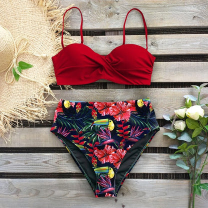 Floral High Waist Bikini by Elizabeth Ainsley