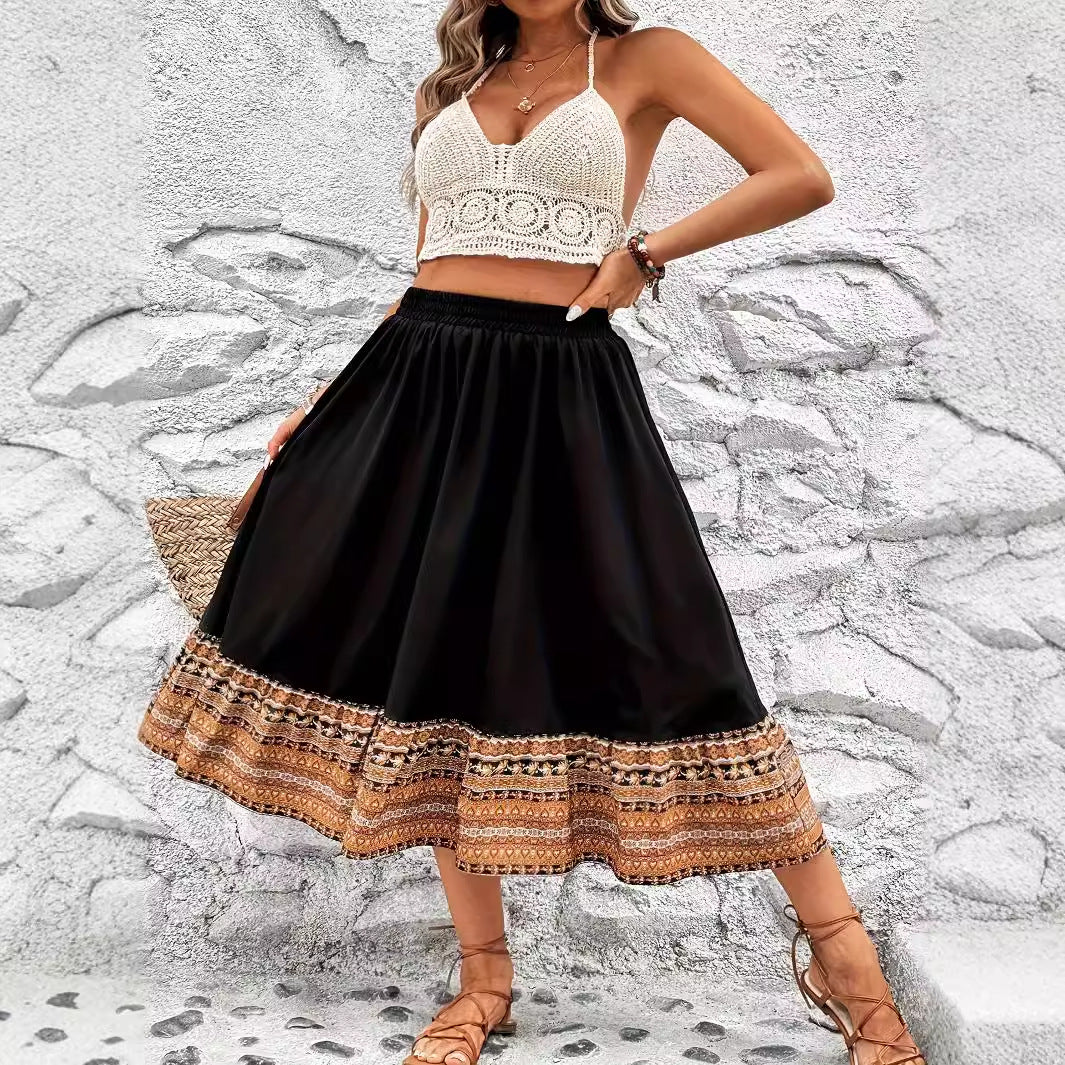Boho A-Line Maxi Skirt by Elizabeth Ainsley