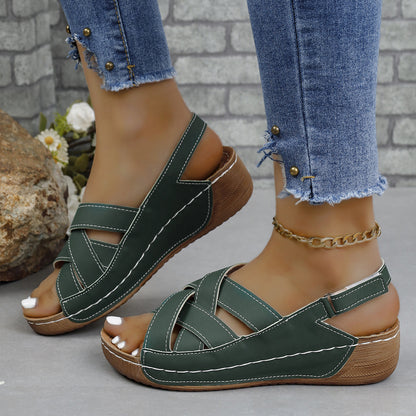 Chic Wedge Platform Sandals by Elizabeth Ainsley