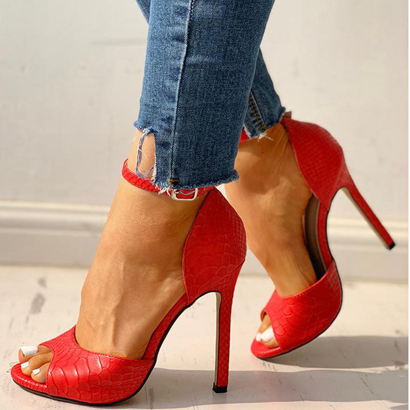 Chic Peep Toe Heels by Elizabeth Ainsley