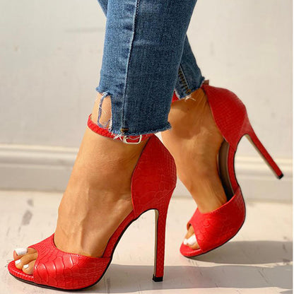 Chic Peep Toe Heels by Elizabeth Ainsley