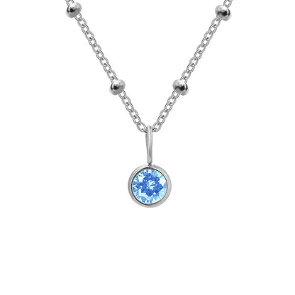 Classic Birthstone Solitaire Necklace