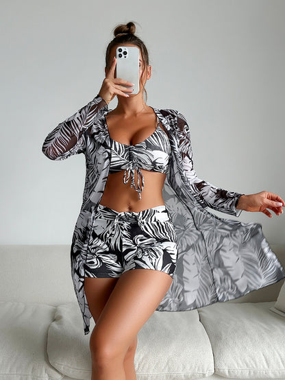 Vibrant Print Elizabeth Ainsley Three-Piece Bikini Set