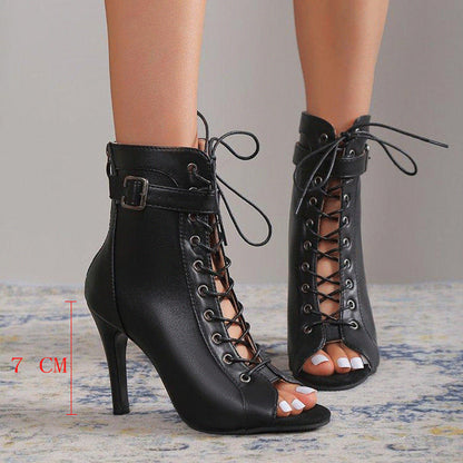 Elizabeth Ainsley Peep Toe Sandals - Breathable Comfort
