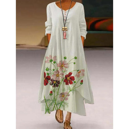 Artistic Floral Swing Dress by Elizabeth Ainsley