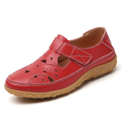 Hollowed Comfort Flat Sandals by Elizabeth Ainsley