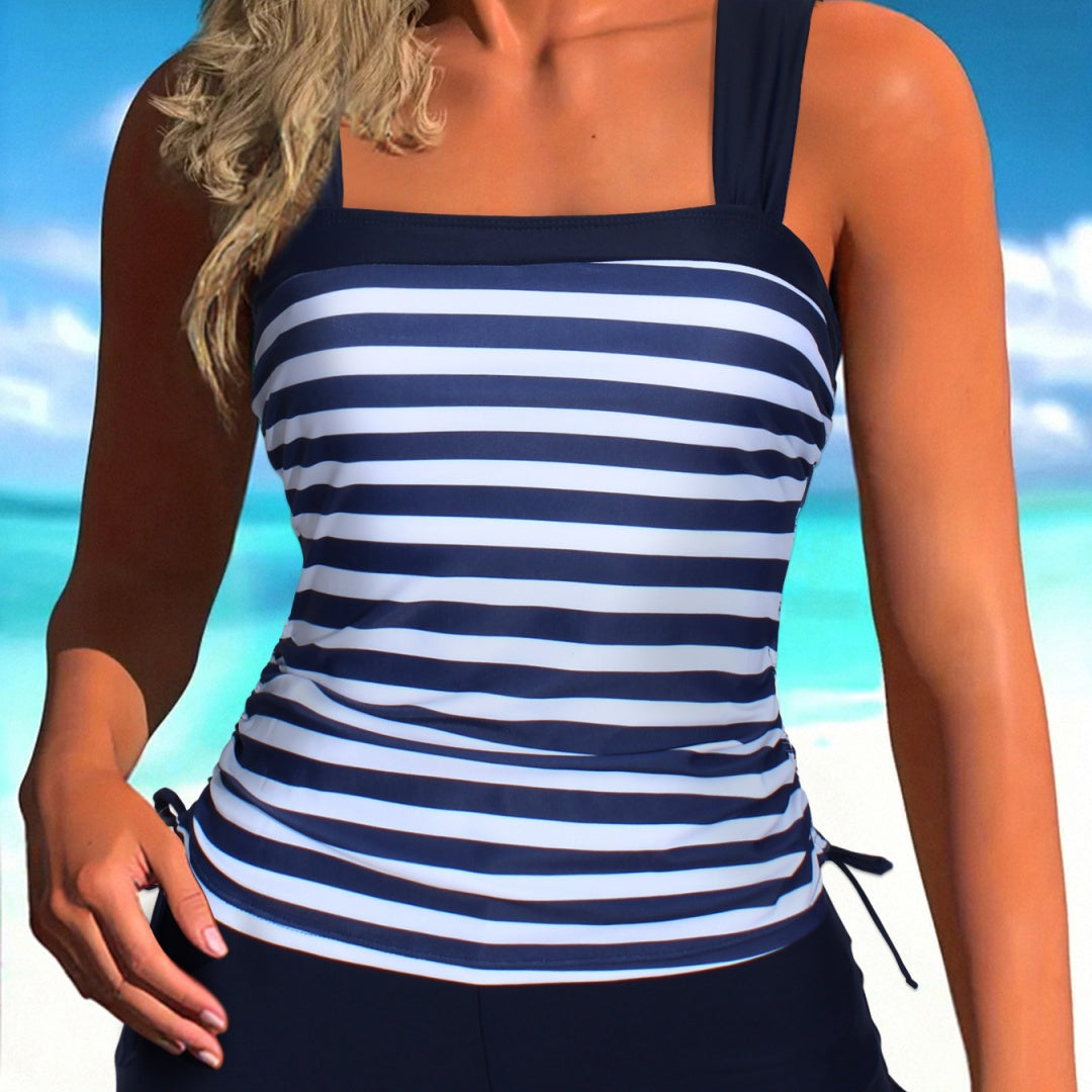 Striped Plus Size Bikini Boxers by Elizabeth Ainsley