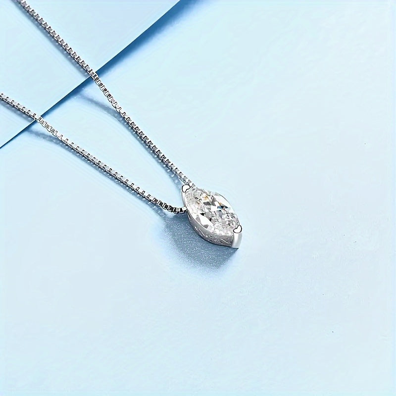 Marquise-Cut Crystal Pendant Necklace