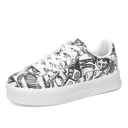 Graffiti Print Elizabeth Ainsley Low-Top Sneakers