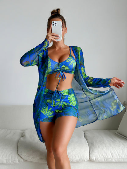 Vibrant Print Elizabeth Ainsley Three-Piece Bikini Set