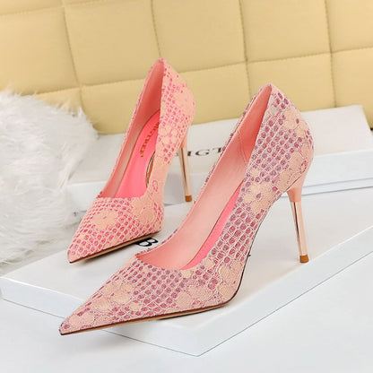 Elegant Sequin Stiletto Heels by Elizabeth Ainsley
