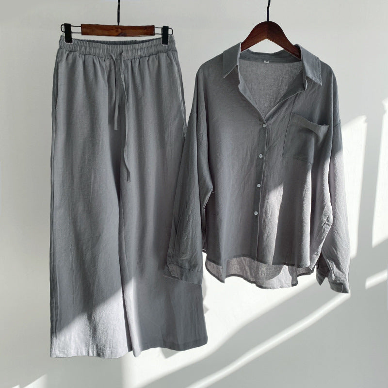 Relaxed Cotton Linen Set by Elizabeth Ainsley