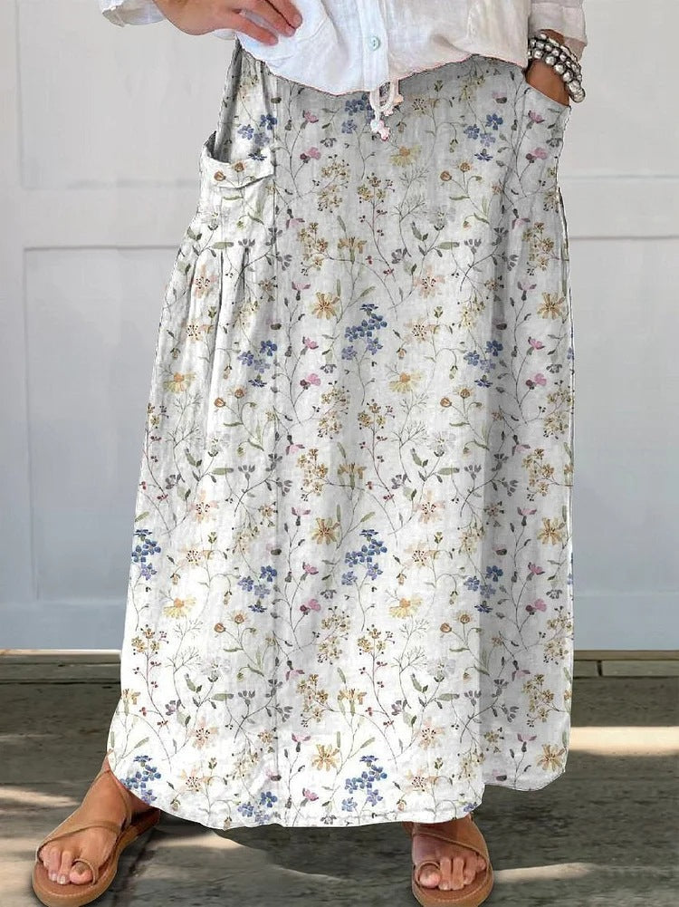 Retro Floral Elizabeth Ainsley Everyday Pocket Skirt