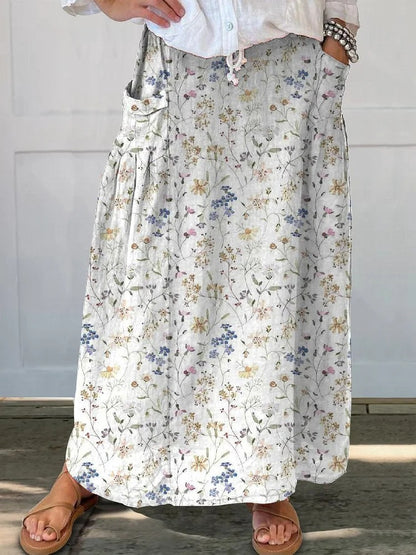 Retro Floral Elizabeth Ainsley Everyday Pocket Skirt