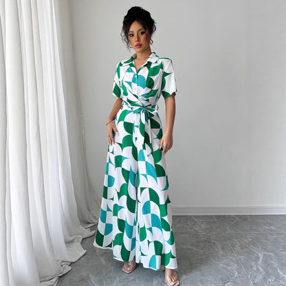 Chic Green Elizabeth Ainsley Wide Leg Jumpsuit