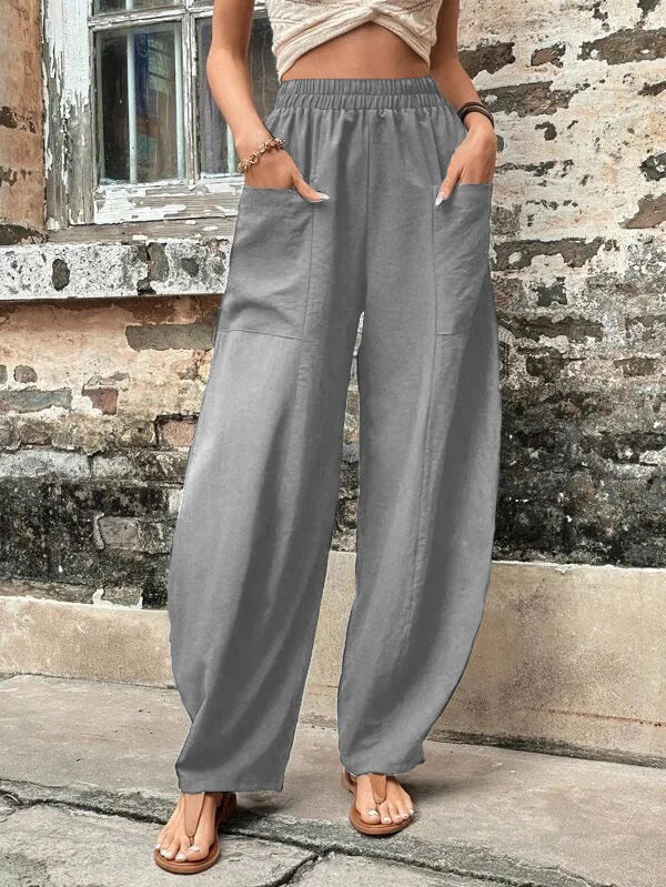 Relaxed Fit Elizabeth Ainsley Harem Pants with Pockets
