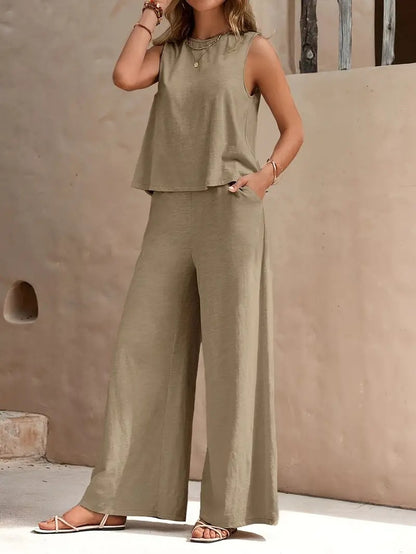 Elegant Loose Cotton Set by Elizabeth Ainsley
