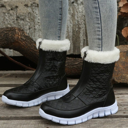 Elizabeth Ainsley Winter Boots - Warm Front Zipper Design