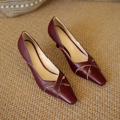Elegant Leather Heels by Elizabeth Ainsley