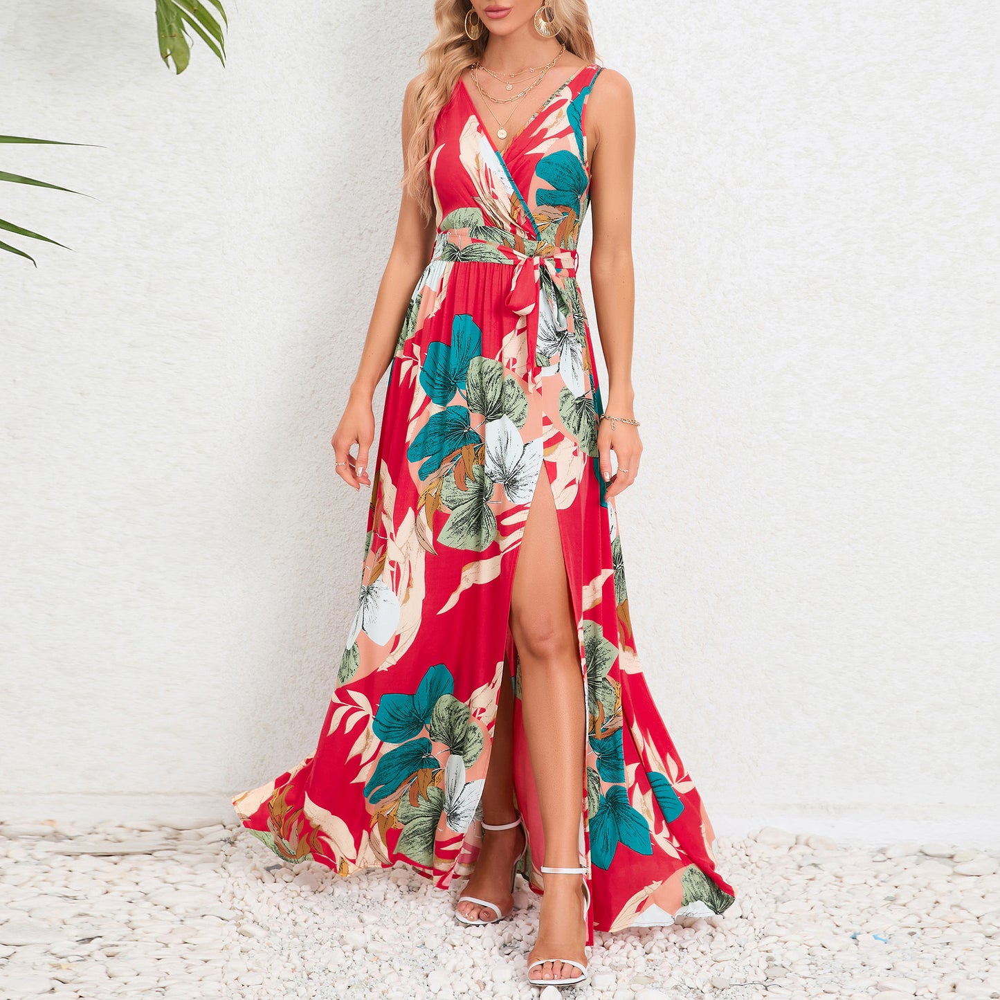 Floral V-Neck Maxi Dress by Elizabeth Ainsley