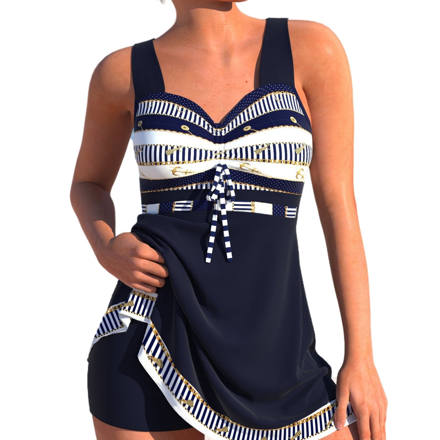 Chic Plus Size Split Skirt Bikini by Elizabeth Ainsley