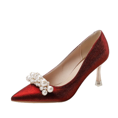 Elegant Elizabeth Ainsley Rhinestone Wedding Heels