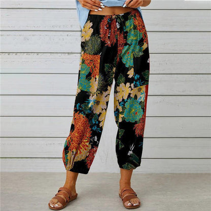 Boho Floral Elizabeth Ainsley Everyday Jumpsuit Pants