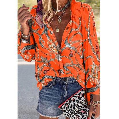 Vibrant Printed Elizabeth Ainsley Street Style Shirt