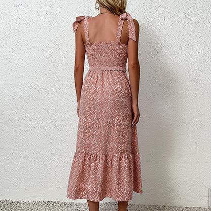 Floral Midi Backless Dress by Elizabeth Ainsley