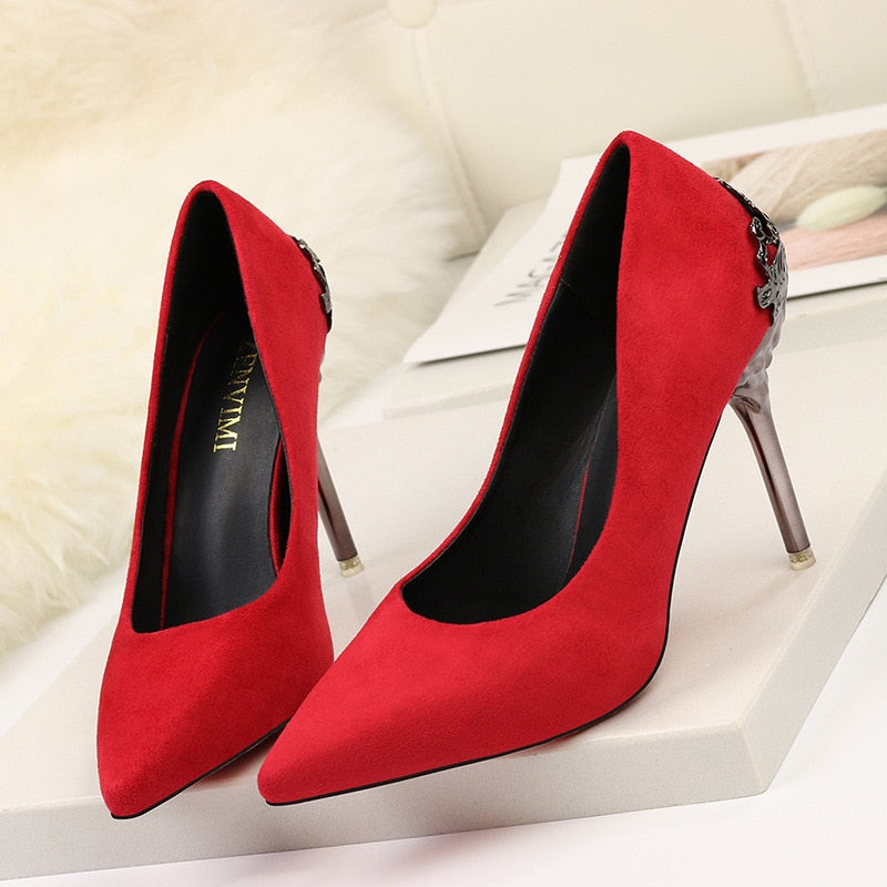 Elegant Suede High Heels by Elizabeth Ainsley