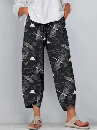 Artful Linen Elizabeth Ainsley 3D Pattern Pants