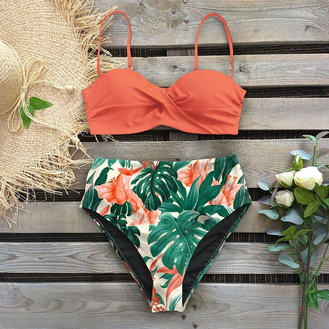 Floral High Waist Bikini by Elizabeth Ainsley