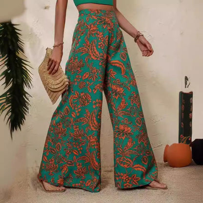 Elegant Floral Wide Leg Pants by Elizabeth Ainsley