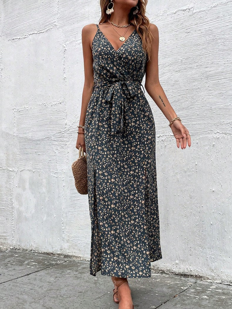 Bohemian Floral Elizabeth Ainsley Summer Strap Dress