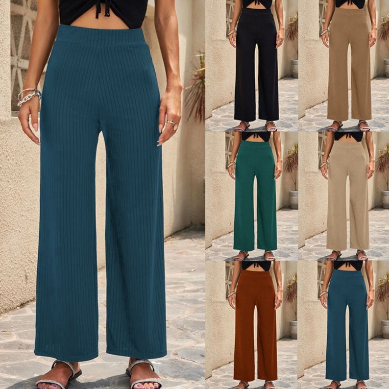 Stretch Wide-Leg Pants by Elizabeth Ainsley