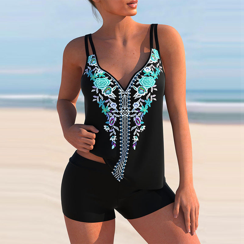 Floral Print Plus Size Bikini by Elizabeth Ainsley