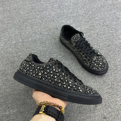 Rhinestone Suede Sneakers by Elizabeth Ainsley