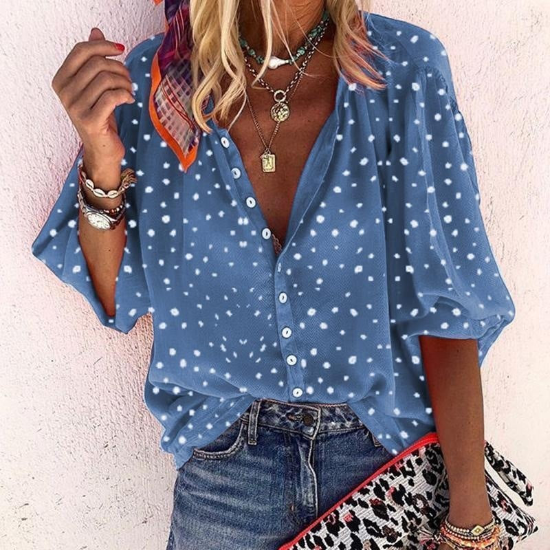 Chic Printed Long Sleeve Blouse by Elizabeth Ainsley