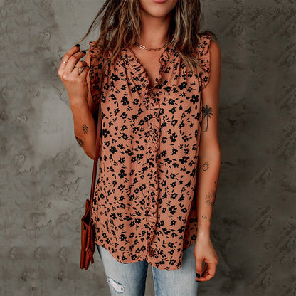 Chic Leopard Print Sleeveless Blouse by Elizabeth Ainsley