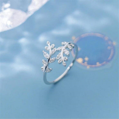 Adjustable Leaf Wrap Ring