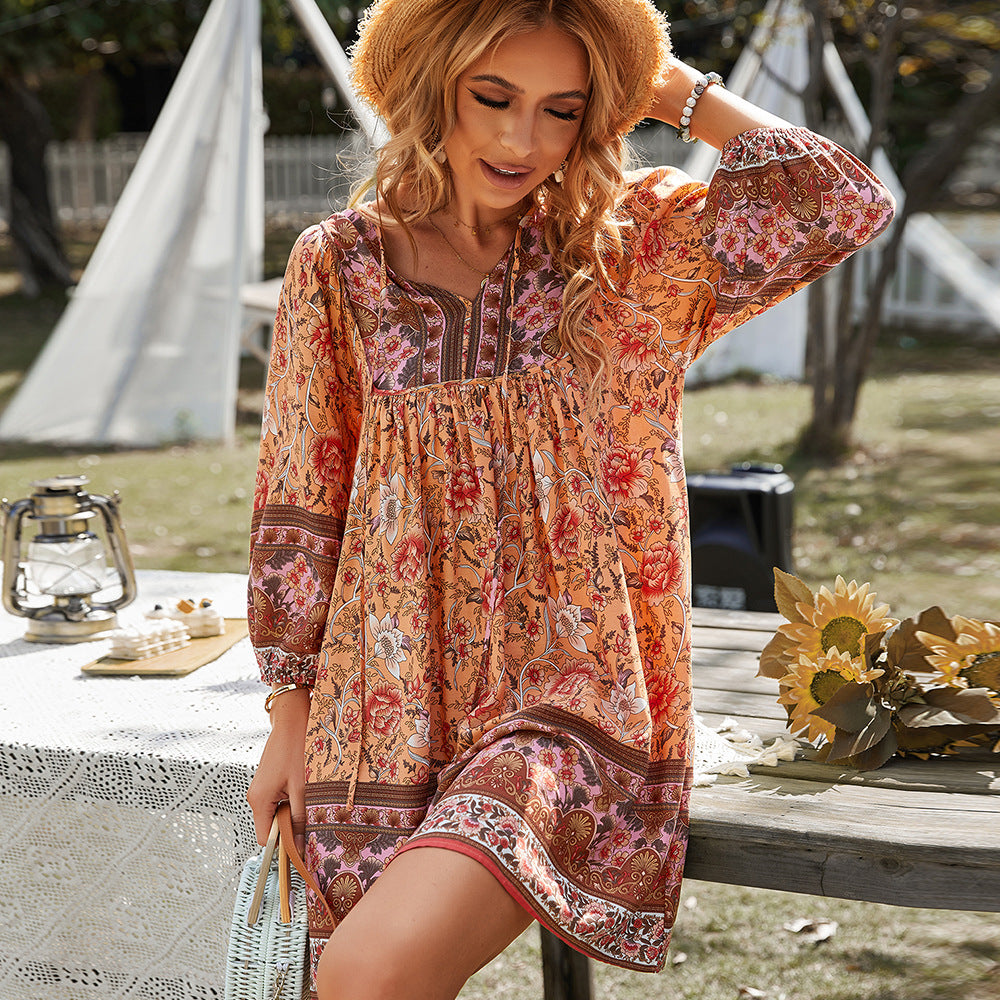 Boho Floral Elizabeth Ainsley Summer Dress