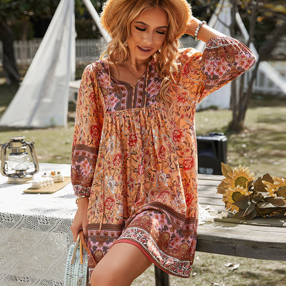 Boho Floral Elizabeth Ainsley Summer Dress